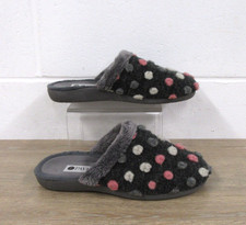 Pavers Womens Grey Slip On Slippers Uk 6 EU 39