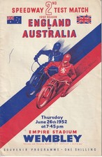 WEMBLEY SPEEDWAY PROGRAMME