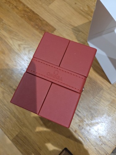 Official omega red leather - official,