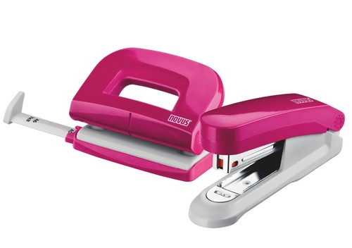 Novus pink stapler and hole - novus,