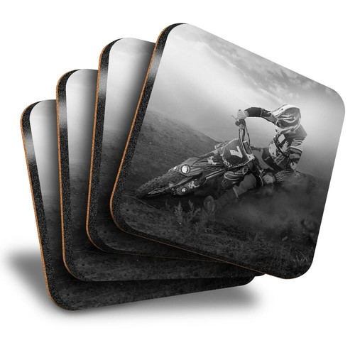 Set square coasters bw - set,