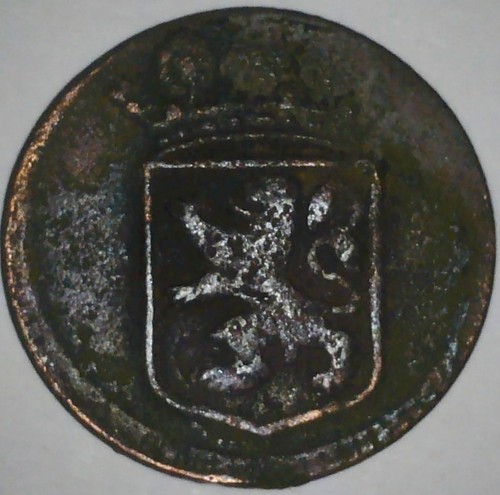 1752 holland voc duit lion - holland, 1