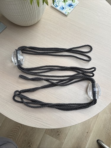 Curtain tie backs grey - tie,