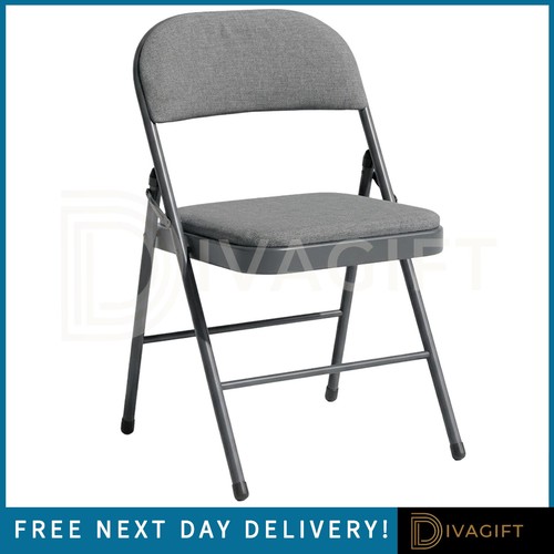 Grey fabric folding chair - grey,