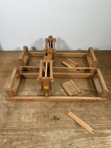 Vintage mini wood weaving loom - mini,