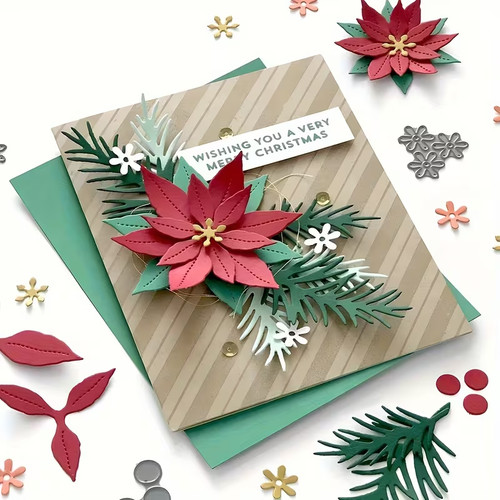 Poinsettia floral christmas - poinsettia,