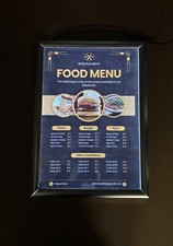 LED Illuminated Lightbox Clip Frame Ideal for Restaurant and Café Menus
