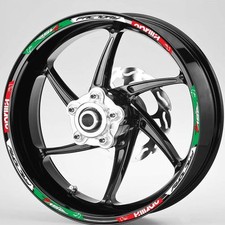 Aprilia RSV4  factory  Italian flag wheel rim graphics x 12