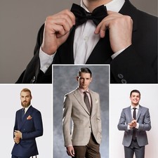 Mens Custom Made Suit Bespoke Business Formal Wedding Groom Suits 300+ Fabrics