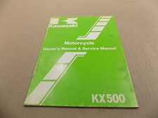 KAWASAKI ORIGINAL OWNER'S MANUAL & SHOP MANUAL / 1983 KX500 KX 500