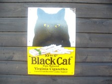 black cat cigarettes enamel
