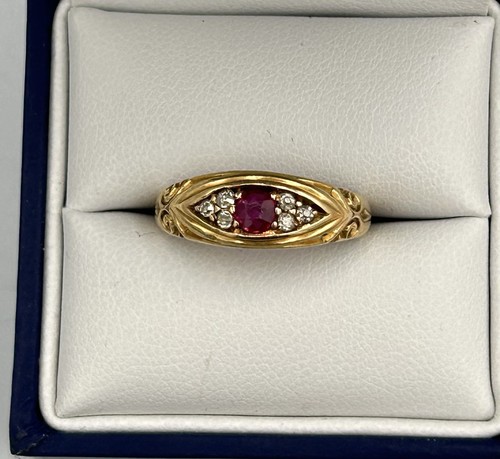 Nice antique 18ct - 18ct, ruby