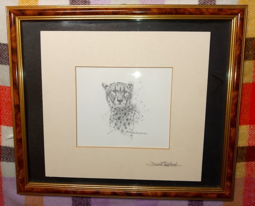 David shepherd signed - signed, leopard