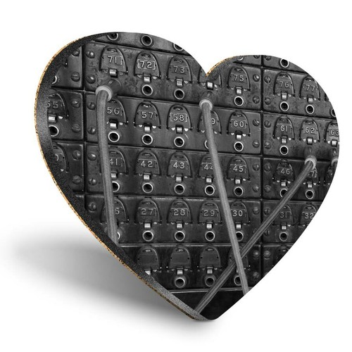 Heart mdf coasters - heart, bw