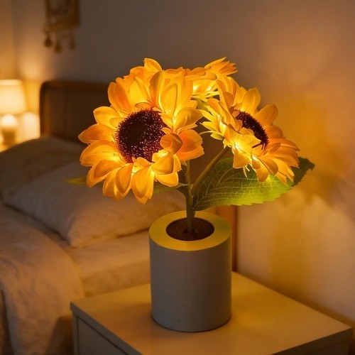 Sunflower lamp twinkling - sunflower,