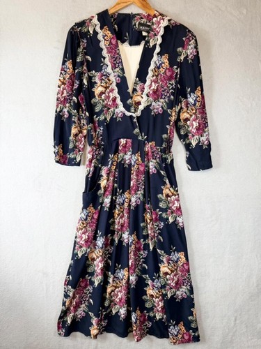 Vintage 80s fashions floral - vintage, sl
