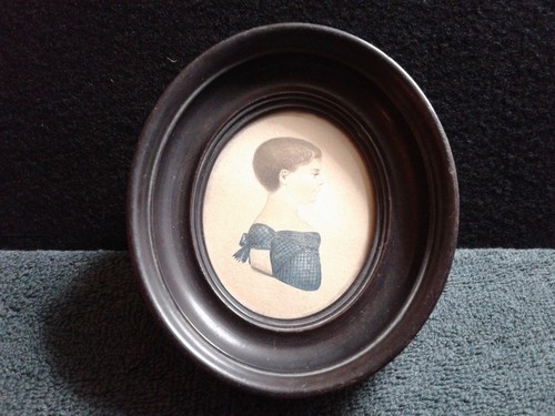 Antique miniature watercolor - antique,