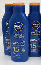 Nivea Sun Lotion Protect & Moisture SPF15 Immediate Protection 200ml x 3