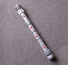 Star Wars Darth Maul Double Bladed Lightsaber 62" Flick Out Hasbro 2011 Red Dual