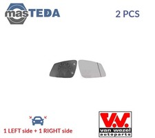 0633838 REAR VIEW MIRROR GLASS PAIR LHD ONLY VAN WEZEL 2PCS FOR BMW 3,4,1,2,X1