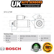 Fits VW Skoda Seat Audi 1.4 TDi 1.6 1.9 + Other Models Bosch Starter Motor #1