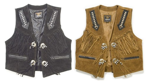 Leather vest suede - leather,