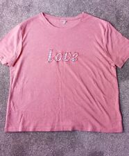 Womens CATH KIDSTON LOVE T-SHIRT SIZE L LARGE 42" CHEST PINK VGC