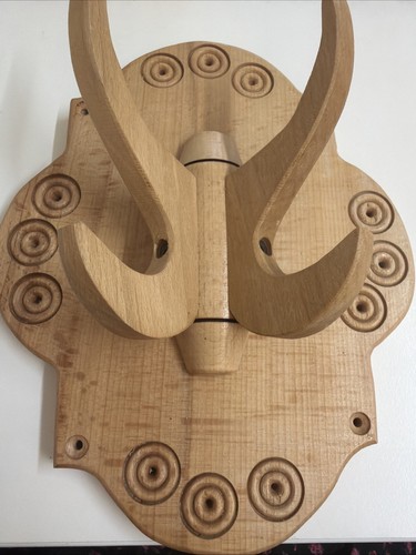 Wooden coat hanger hand carved - hand,