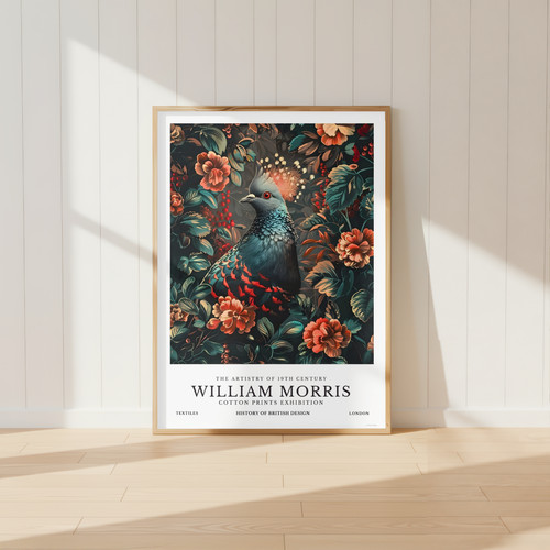 William morris crowned pigeon - crowned,