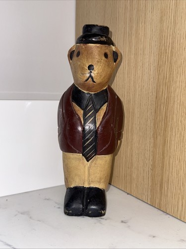 Vintage hand carved wooden - carved,