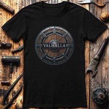 Vikings Nordic26 Valhalla shield T-shirt Viking Warrior & Norse Legend T-Shirts