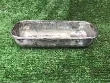 Vintage Galvanized  Poultry  / Bird Feed Trough.