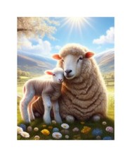 Ewe and Lamb  in Spring
