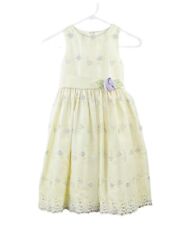 Cinderella Girls Special Occasion Cream Lavender Green Floral Dress size 6X EUC