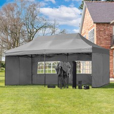 Harrier Luxury Pop Up Gazebos [3x6m] | 4X COLOURS / SIDE PANEL & ANCHOR Options