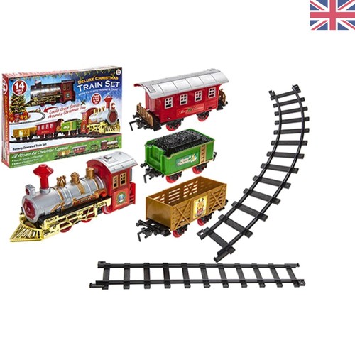 Multicolor christmas train set - christmas,