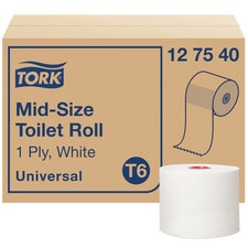 Tork 127540 (T6 system)  Universal 1 ply Toilet Roll-case of 27 rolls x 135mtrs