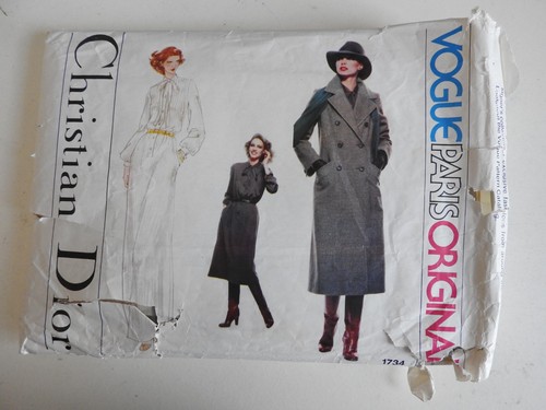 Vogue 1734 sewing pattern coat - vogue,