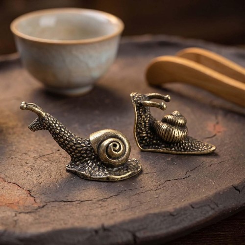 Vintage brass snail - snail, figurine