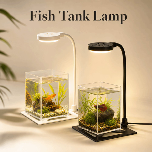 Rotation fish tank - tank, lamp