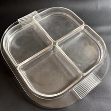 VINTAGE LUIGI MASSONI AMBROGIO POZZI GUZZINI LUCITE ACRYLIC SERVING PLATTER