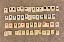 Travel Rummikub tiles spare parts plain back choose tile number & colour