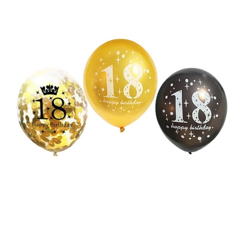 18th happy birthday black - 18th,