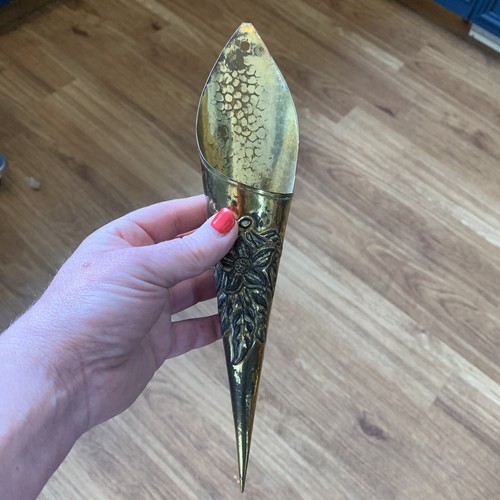 Vintage brass cone fireplace - vintage,