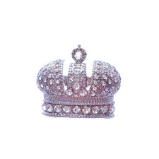 Christmas Brooch Crown Crystal