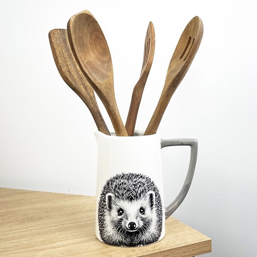 Utensil holder hedgehog pot - utensil,