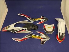 Pit Bike Geico On White Plastics Fairing Set For Symoto SYK Model. KTM 65 Style