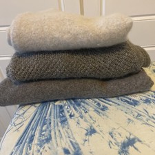 Bundle of 3cashmere/wool/alpaca jumper/cardigans for crafting (assorted)