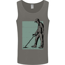 A Man Metal Detecting Detector Detect Mens Vest Tank Top