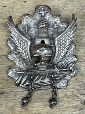 Vintage Pewter Winged Skull